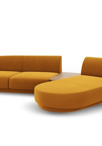 MICADONI  Velvet Right Modular Sofa, 