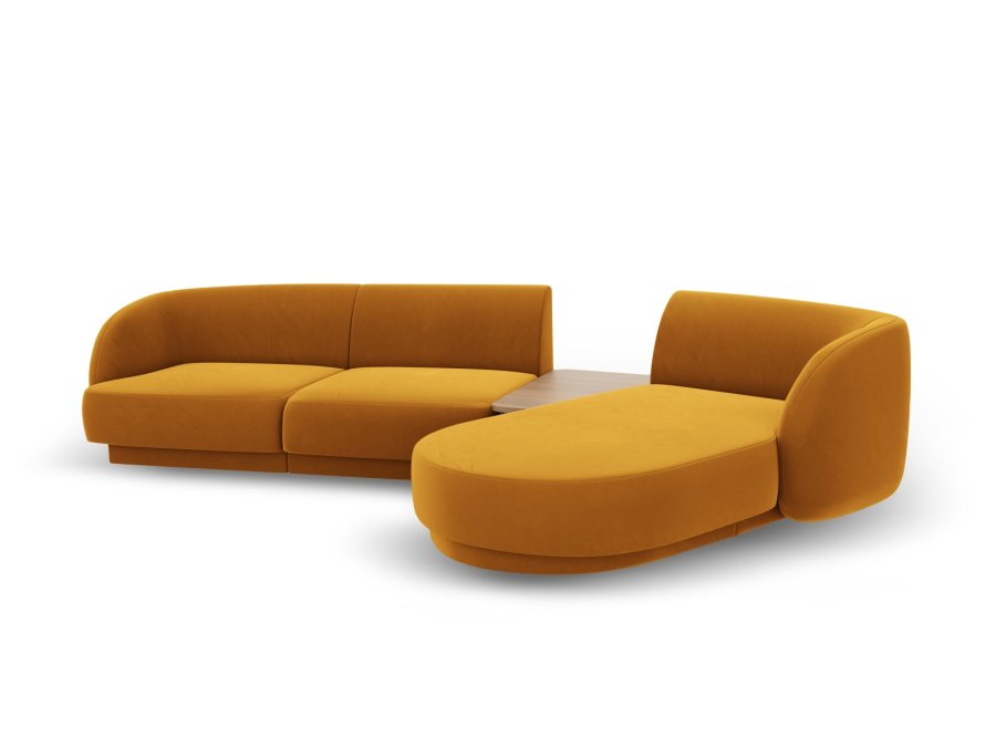 MICADONI  Velvet Right Modular Sofa, 