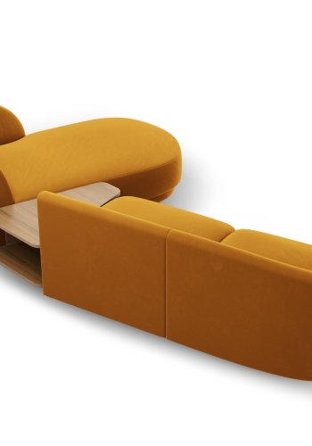 MICADONI  Velvet Right Modular Sofa, 