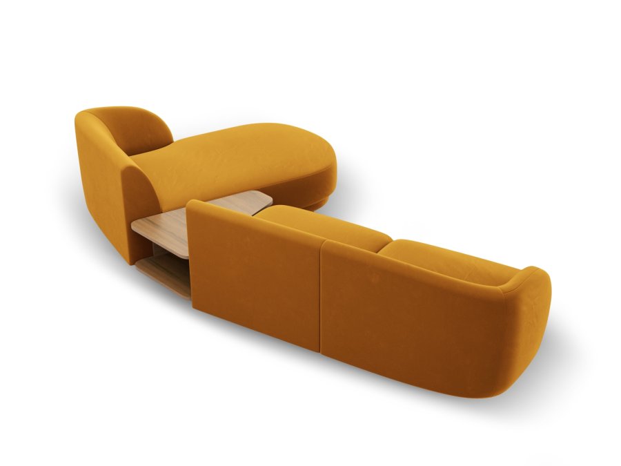 MICADONI  Velvet Right Modular Sofa, 