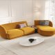 MICADONI  Velvet Right Modular Sofa, 