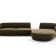 MICADONI  Velvet Right Modular Sofa, 