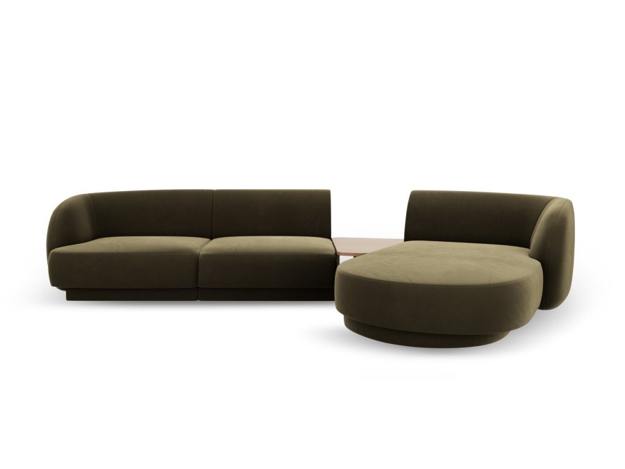 MICADONI  Velvet Right Modular Sofa, 