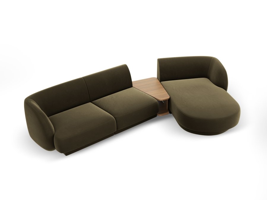 MICADONI  Velvet Right Modular Sofa, 