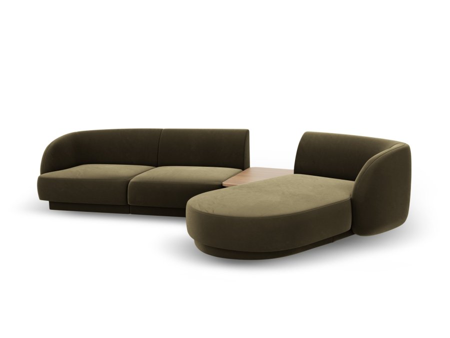 MICADONI  Velvet Right Modular Sofa, 