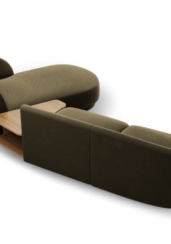MICADONI  Velvet Right Modular Sofa, 