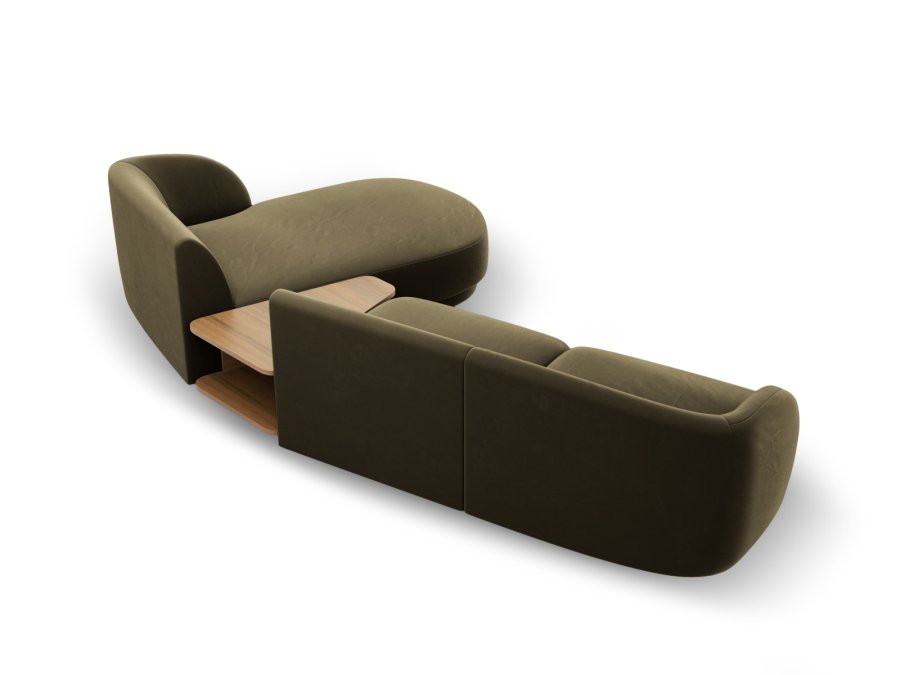 MICADONI  Velvet Right Modular Sofa, 