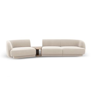 MICADONI  Velvet Left Modular Sofa, 