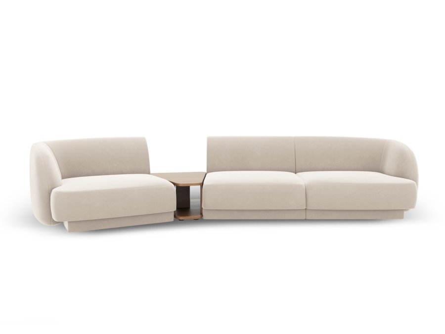 MICADONI  Velvet Left Modular Sofa, 