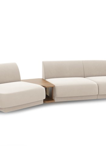 MICADONI  Velvet Left Modular Sofa, 