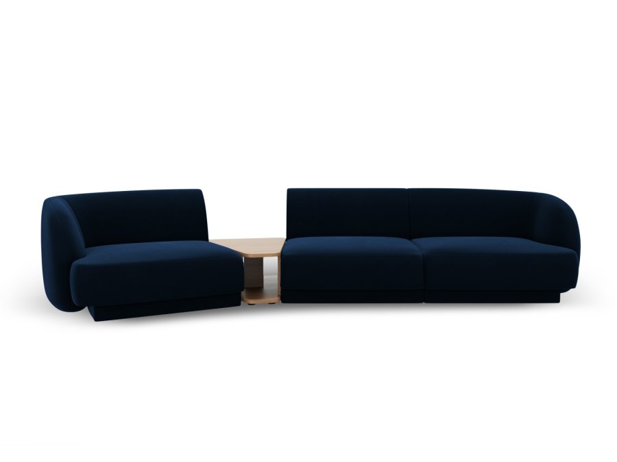 MICADONI  Velvet Left Modular Sofa, 