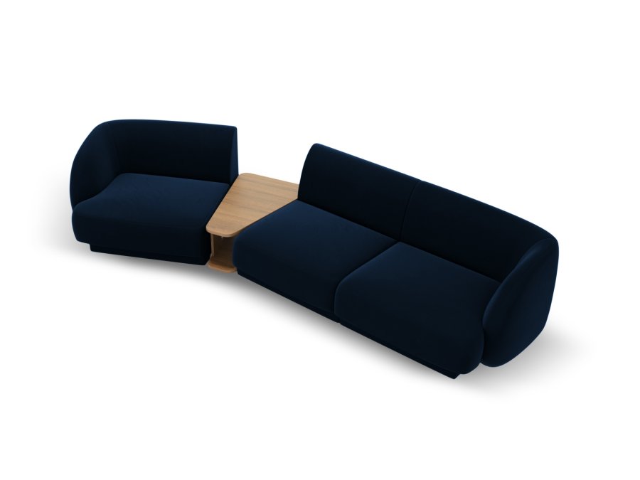 MICADONI  Velvet Left Modular Sofa, 