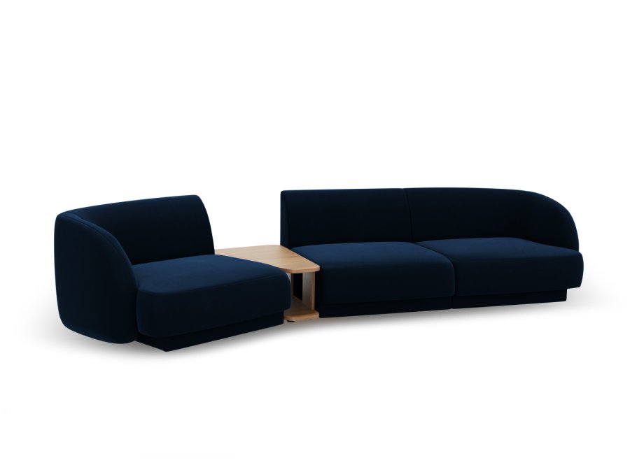 MICADONI  Velvet Left Modular Sofa, 