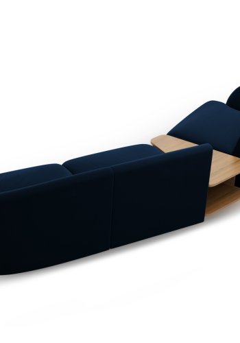 MICADONI  Velvet Left Modular Sofa, 