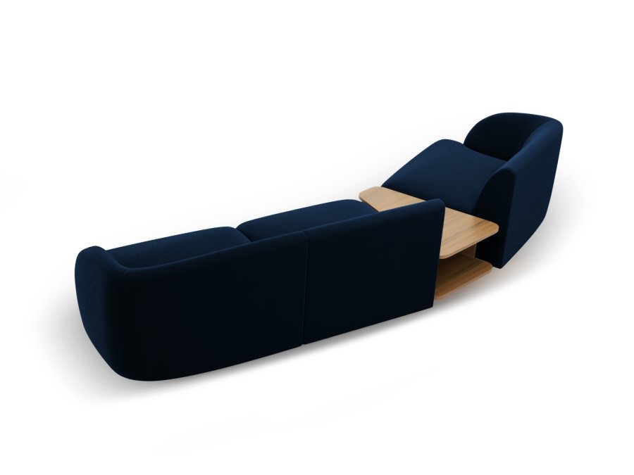 MICADONI  Velvet Left Modular Sofa, 