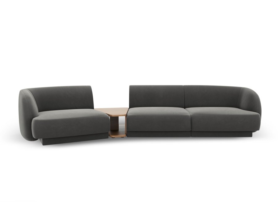 MICADONI  Velvet Left Modular Sofa, 