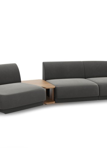 MICADONI  Velvet Left Modular Sofa, 