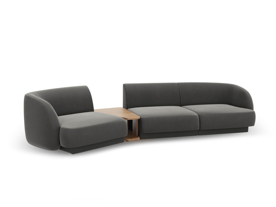 MICADONI  Velvet Left Modular Sofa, 