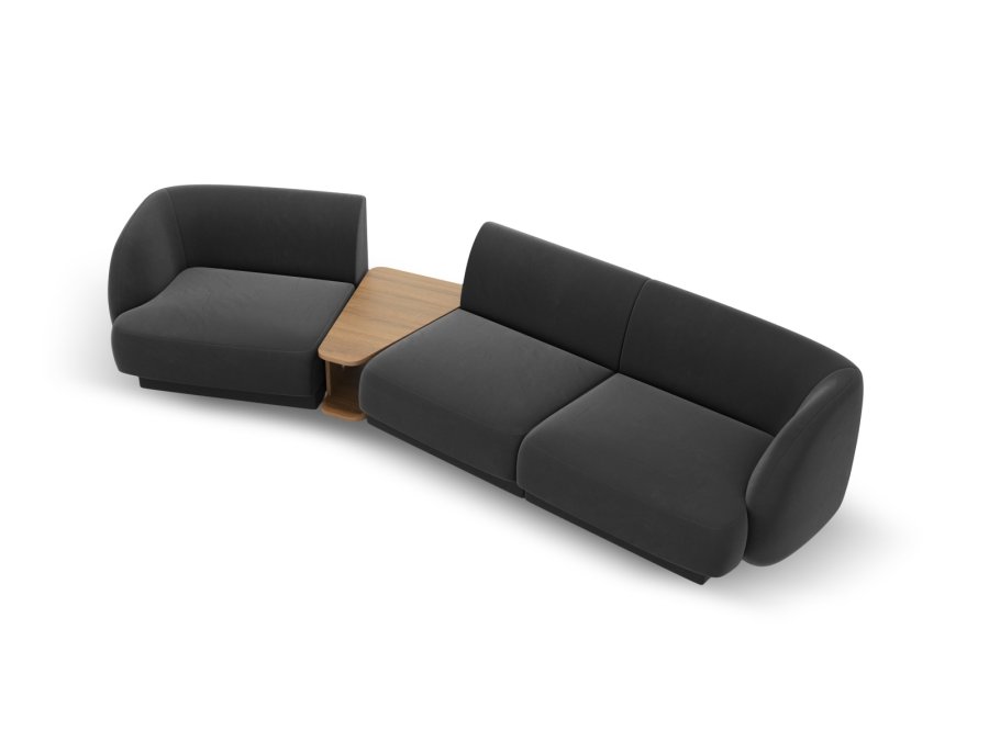 MICADONI  Velvet Left Modular Sofa, 