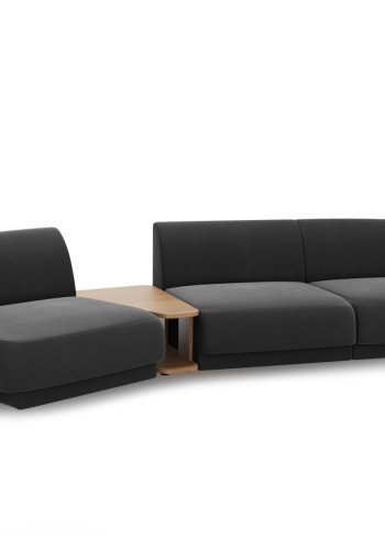 MICADONI  Velvet Left Modular Sofa, 