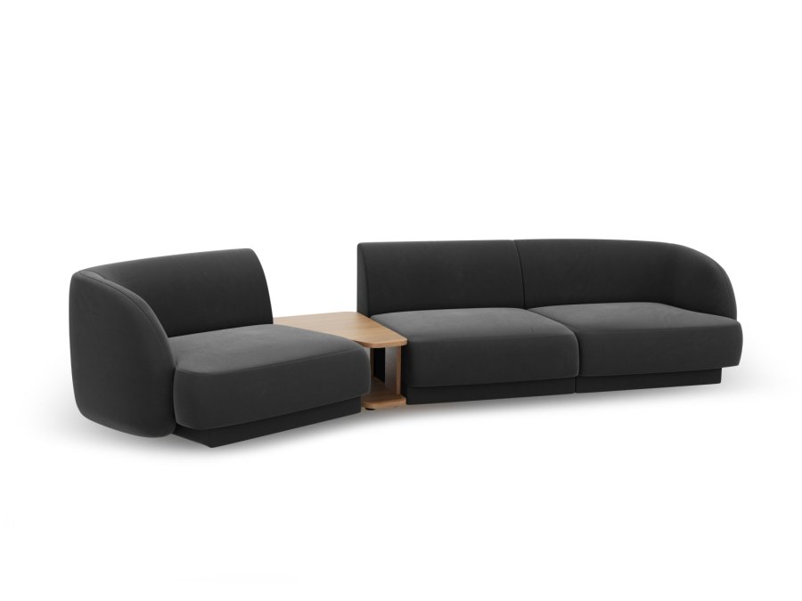 MICADONI  Velvet Left Modular Sofa, 