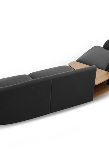 MICADONI  Velvet Left Modular Sofa, 