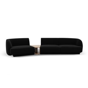 MICADONI  Velvet Left Modular Sofa, 