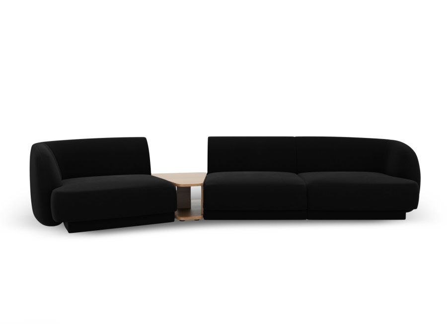 MICADONI  Velvet Left Modular Sofa, 