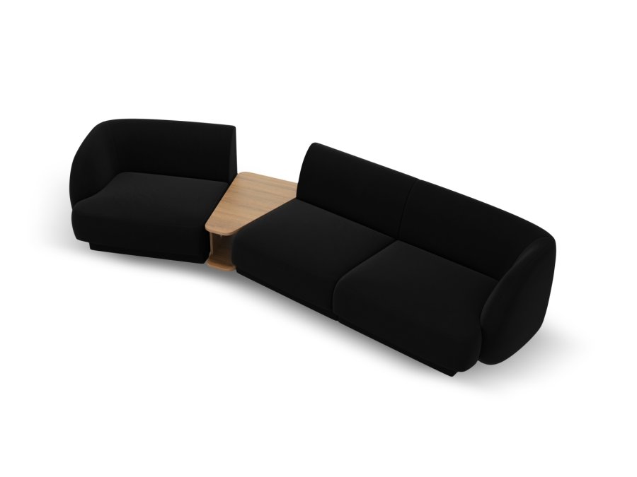MICADONI  Velvet Left Modular Sofa, 