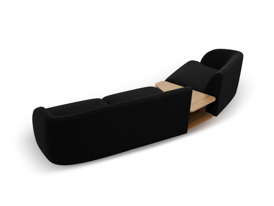 MICADONI  Velvet Left Modular Sofa, 