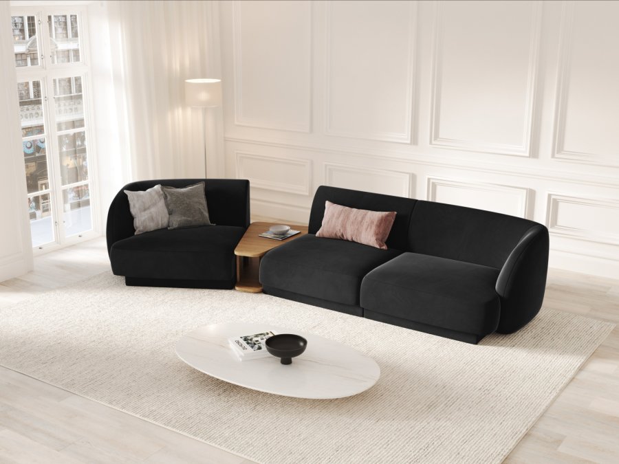 MICADONI  Velvet Left Modular Sofa, 