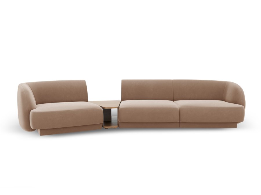 MICADONI  Velvet Left Modular Sofa, 