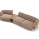 MICADONI  Velvet Left Modular Sofa, 