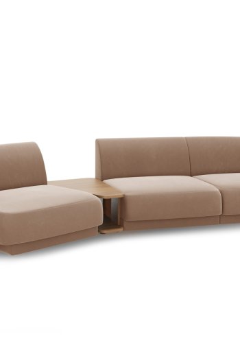 MICADONI  Velvet Left Modular Sofa, 