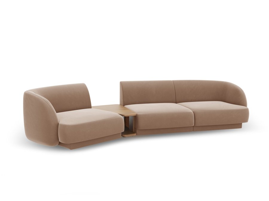 MICADONI  Velvet Left Modular Sofa, 