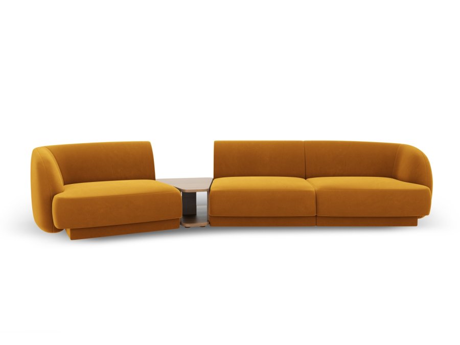 MICADONI  Velvet Left Modular Sofa, 