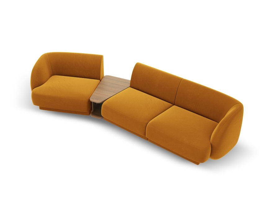 MICADONI  Velvet Left Modular Sofa, 