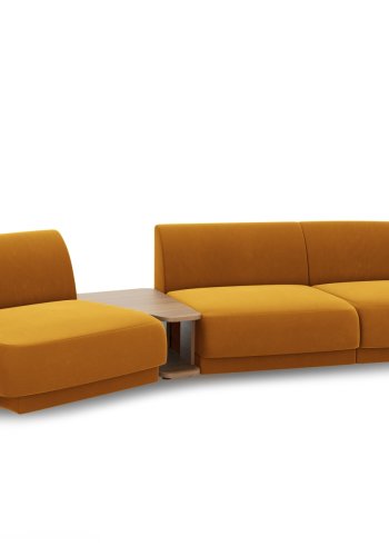 MICADONI  Velvet Left Modular Sofa, 