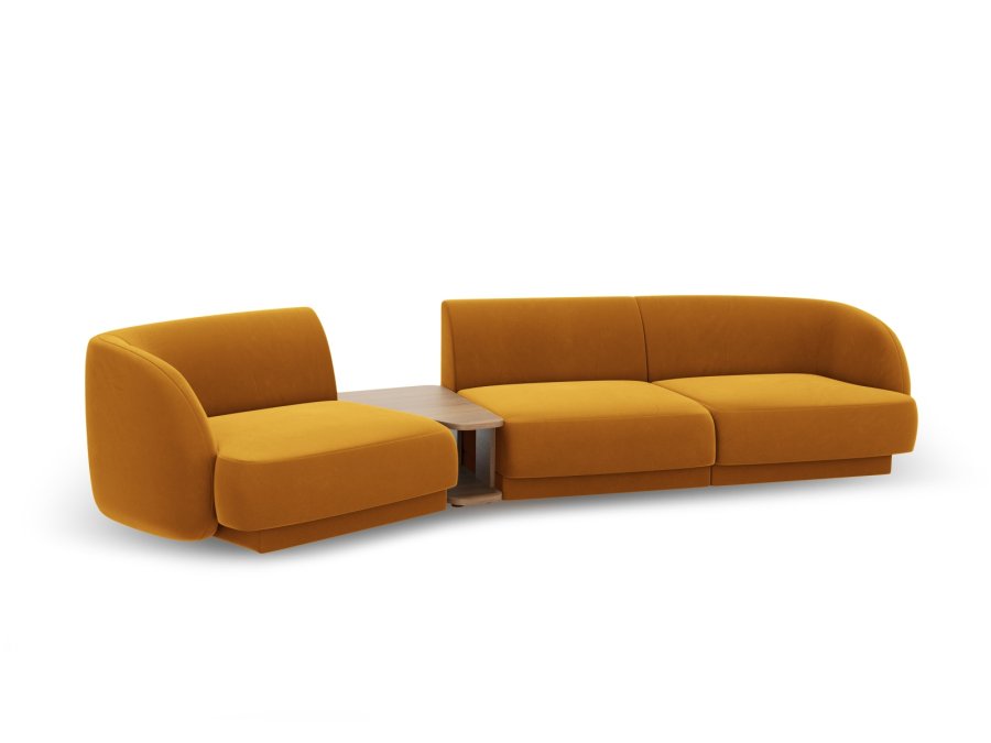 MICADONI  Velvet Left Modular Sofa, 
