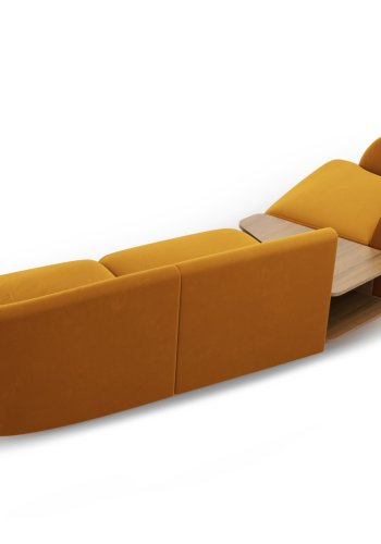 MICADONI  Velvet Left Modular Sofa, 