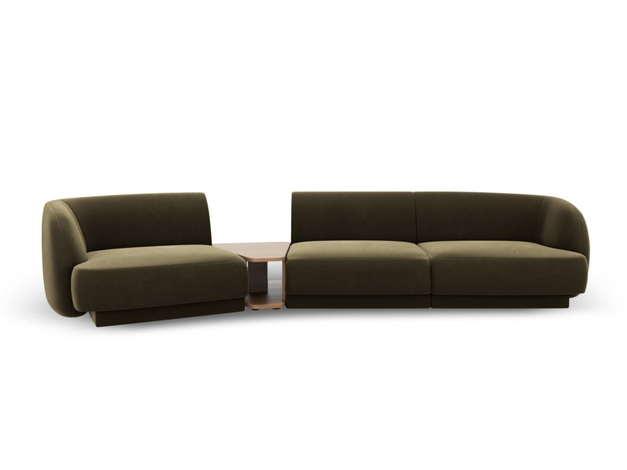 MICADONI  Velvet Left Modular Sofa, 