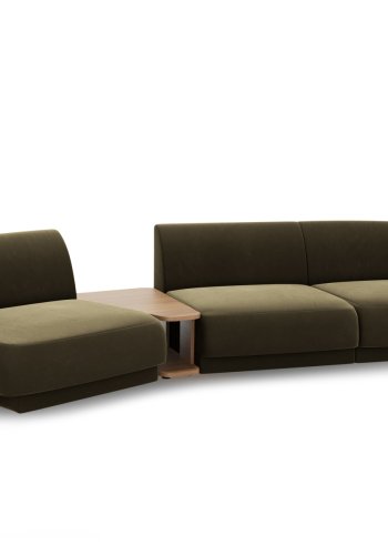 MICADONI  Velvet Left Modular Sofa, 