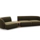 MICADONI  Velvet Left Modular Sofa, 