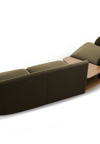 MICADONI  Velvet Left Modular Sofa, 
