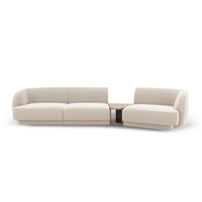 MICADONI  Velvet Right Modular Sofa, 