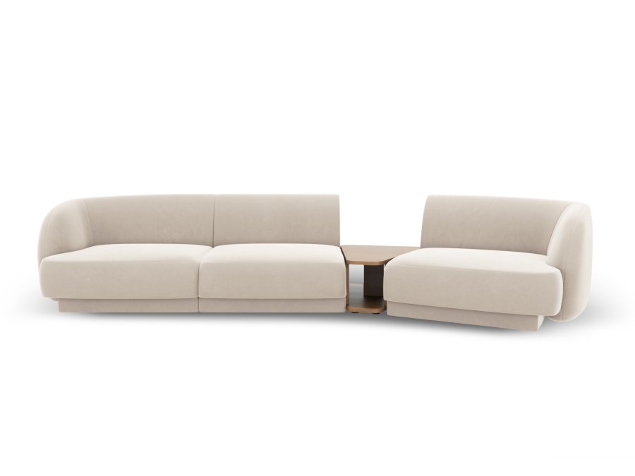 MICADONI  Velvet Right Modular Sofa, 