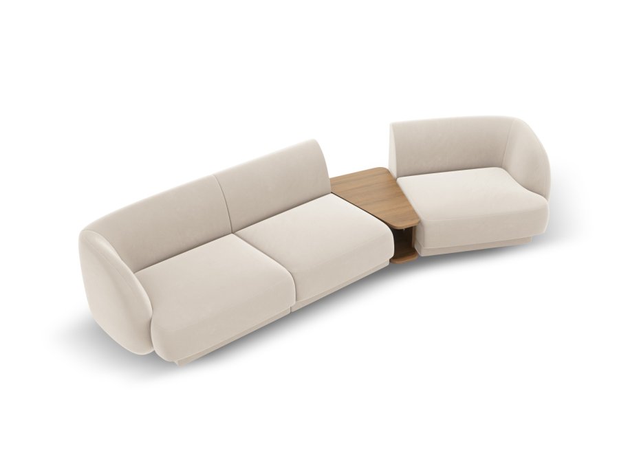 MICADONI  Velvet Right Modular Sofa, 
