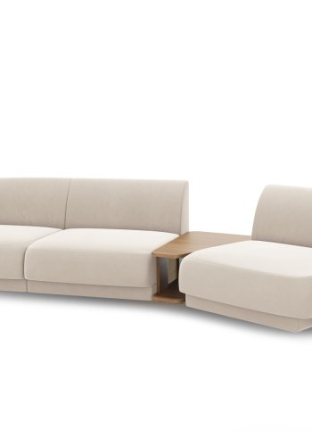 MICADONI  Velvet Right Modular Sofa, 