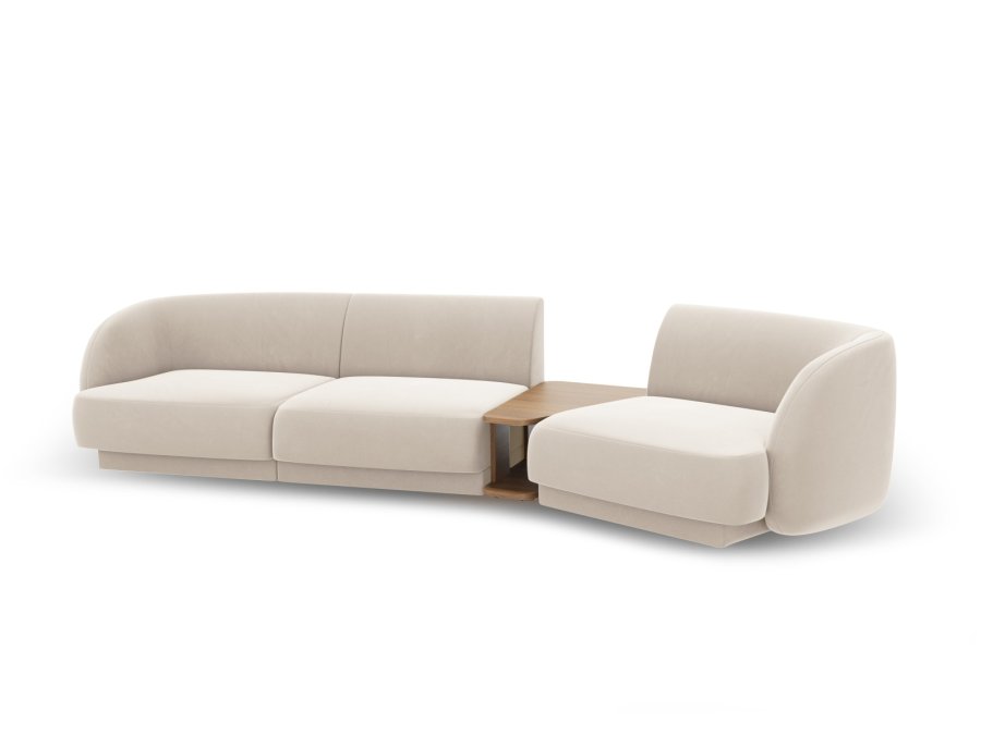 MICADONI  Velvet Right Modular Sofa, 