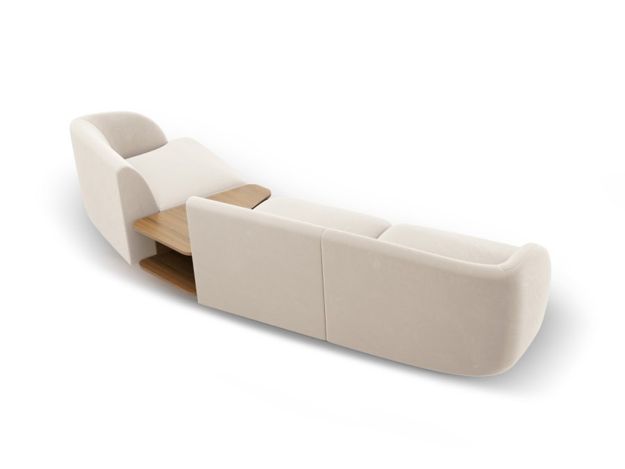 MICADONI  Velvet Right Modular Sofa, 